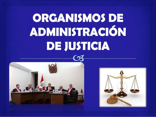 Organismos de administración de justicia