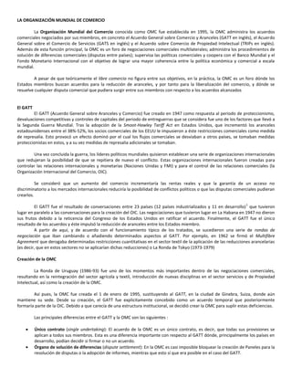 Organismos del comercio internacional