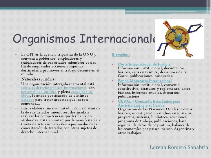 Organismos de trabajos nacionales e internacionales