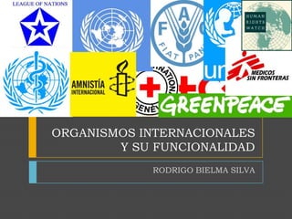 ORGANISMOS INTERNACIONALES
Y SU FUNCIONALIDAD
RODRIGO BIELMA SILVA

 