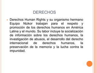 Organismos que velan por el respeto a los | PPSX