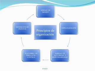 P.O.D.C Principios de organización  