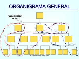 ORGANIGRAMA GENERAL www.auladeeconomia.com Organización Formal 