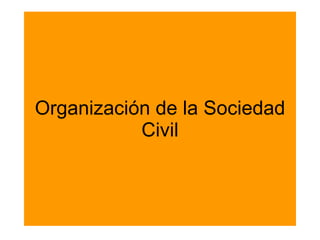 Organización de la Sociedad Civil 