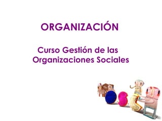 ORGANIZACIÓN Curso Gestión de las Organizaciones Sociales 