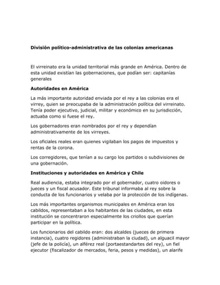 Organización administrativa española en américa