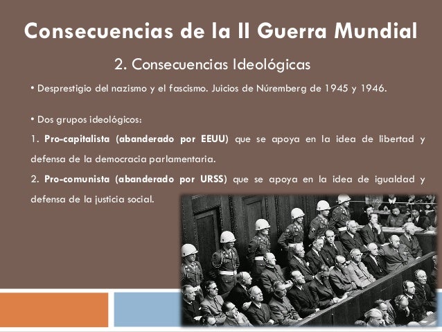 Organización de la paz y consecuencias de la Segunda