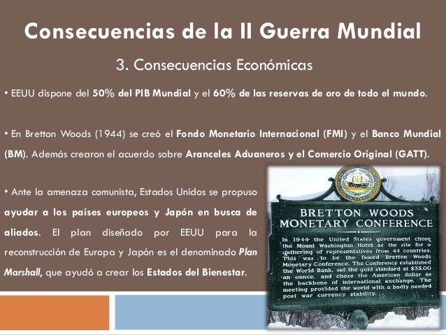 Organización de la paz y consecuencias de la Segunda