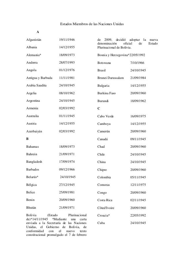Organización de las naciones unidas onu