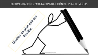RECOMENDACIONES PARA LA CONSTRUCCIÓN DEL PLAN DE VENTAS
MM. Verónica Bolaños López
 