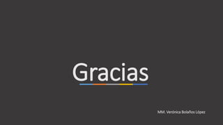 Gracias
MM. Verónica Bolaños López
 