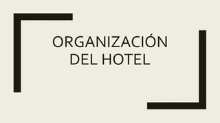ORGANIZACIÓN
DEL HOTEL
 