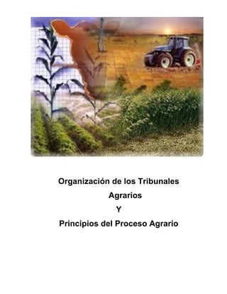 Organización de los Tribunales
Agrarios
Y
Principios del Proceso Agrario
 