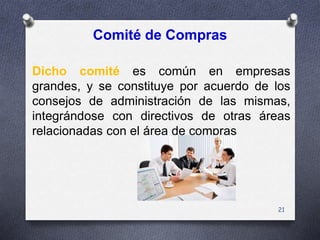 Organización departamental de compras | PPTX