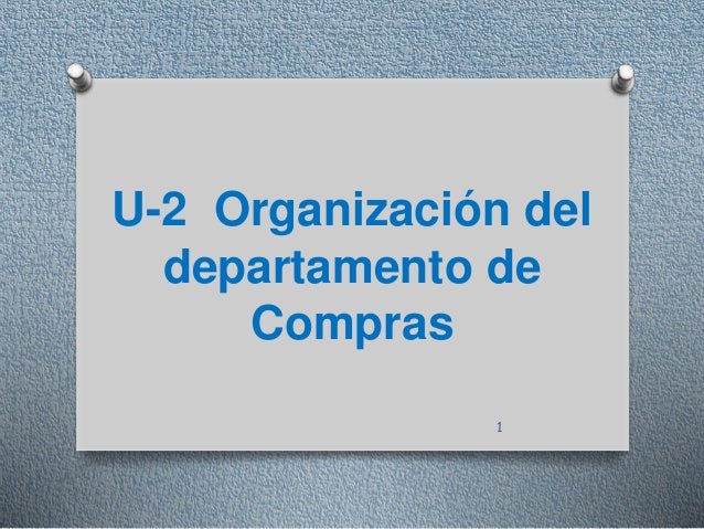Organización departamental de compras