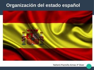 Organización del estado español
Nohemi Pazmiño Armas 4º Diver
 