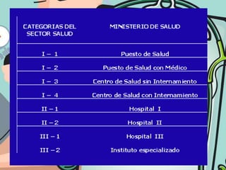 Organización de salud y sistemas sanitarios en el PERU