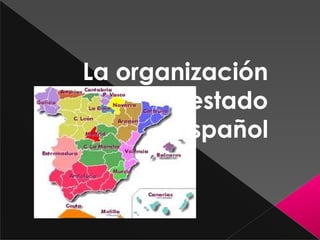 La organizaciónLa organización
territorial del estadoterritorial del estado
españolespañol
 
