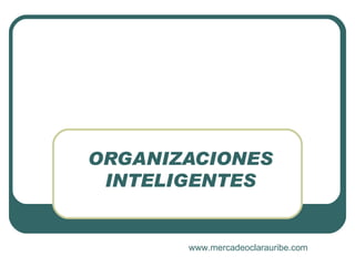 ORGANIZACIONES INTELIGENTES www.mercadeoclarauribe.com 