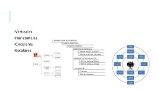 •Verticales
•Horizontales
•Circulares
•Escalares
 