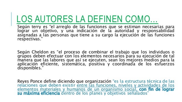 Organizacion Proceso administrativo