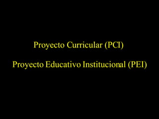 1. Datos de la Escuela Nombre /Dirección/Cant. Alumnos/Cant. Docentes 2. Objetivos pedagógicos generales de la escuela ¿Qué se espera de un egresado de la institución? ¿Cuáles son los resultados en la actualidad? ¿Cuáles son las principales dificultades para alcanzar la regularización? Objetivos generales para mejorar el perfil del egresado. Cronograma general 3. Objetivos pedagógicos por ciclo Objetivos para el Primero, Segundo y Tercer Ciclo Proyectos específicos propuestos para mejorar la calidad del proceso educativo Cronogramas por ciclo, áreas y proyectos específicos 4. Características y estado del equipamiento escolar Principales problemas Posibilidades de mejoramiento en función de los objetivos pedagógicos y de los recursos disponibles Posibilidades de mejoramiento en función de la busqueda de recursos externos Prioridades Cronograma 5. Caracterísiticas y estado del equipamiento y del material didáctico 6. Caracterísiticas de la gestión y la convivencia en la escuela Descripción del modelo deseado Objetivos de mejoramiento de la convivencia Estrategias y proyectos específicos para obtener estos logros Cronograma 7. Establecimiento de pautas para la evaluación del proyecto 8. Otras consideraciones. Fin 
