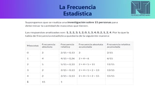 La Frecuencia
Estadística
 