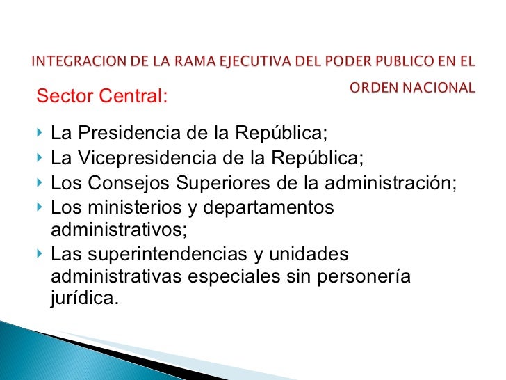 <ul><li>Sector Central:   </li></ul><ul><li>La Presidencia de la RepÃºblica;  </li></ul><ul><li>La Vicepresidencia de la Re...
