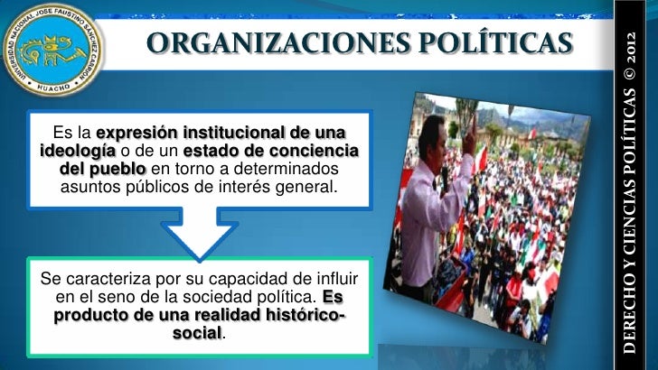 Resultado de imagen de las organizaciones politicas y sociales