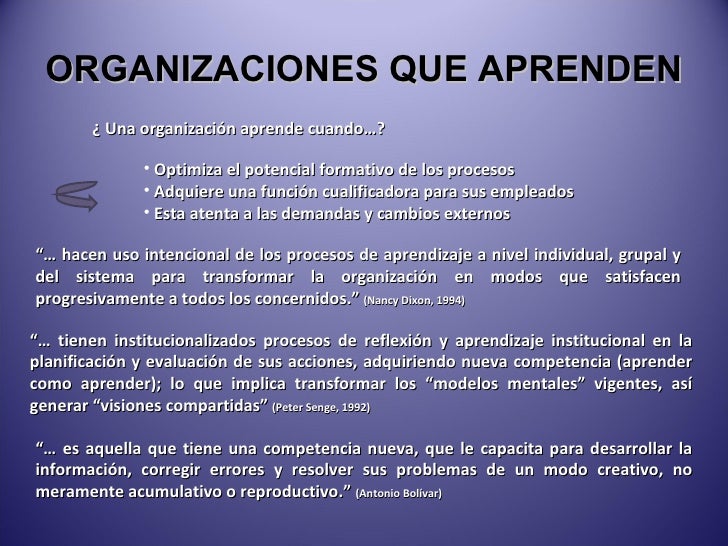 Organizaciones Que Aprenden