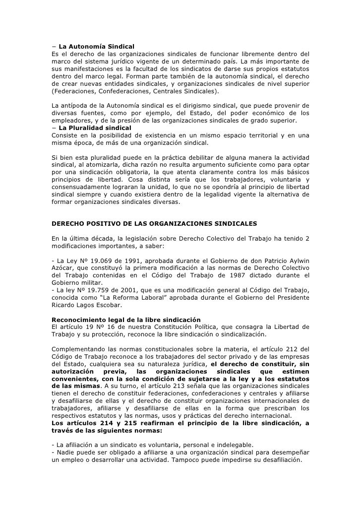 Organizaciones sindicales