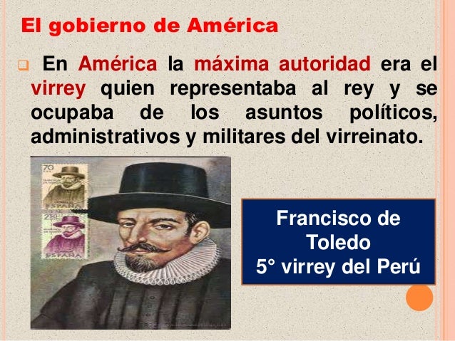 Organizacion politica del virreinato