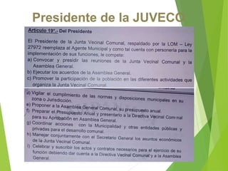 Presidente de la JUVECO
 