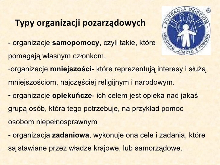 Polacz Wymienione Organizacje Miedzynarodowe Z Ich Organami Stojacymi Organizacje pozarzadowe