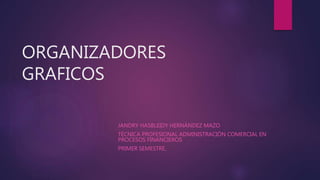 ORGANIZADORES
GRAFICOS
JANDRY HASBLEIDY HERNÁNDEZ MAZO
TÉCNICA PROFESIONAL ADMINISTRACIÓN COMERCIAL EN
PROCESOS FINANCIEROS
PRIMER SEMESTRE.
 