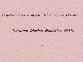 Organizadores Gráficos Del Curso de Historia
Koraima Marlen González Ortiz
2-A
 