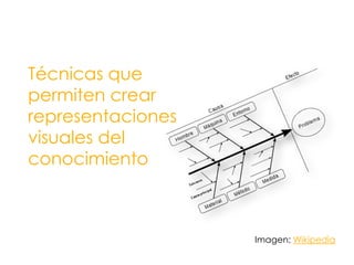 Técnicas que permiten crear representaciones visuales del conocimiento<br />Imagen: Wikipedia<br />