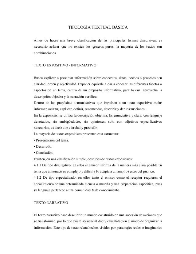 Organizador Grafico Clases De Textos