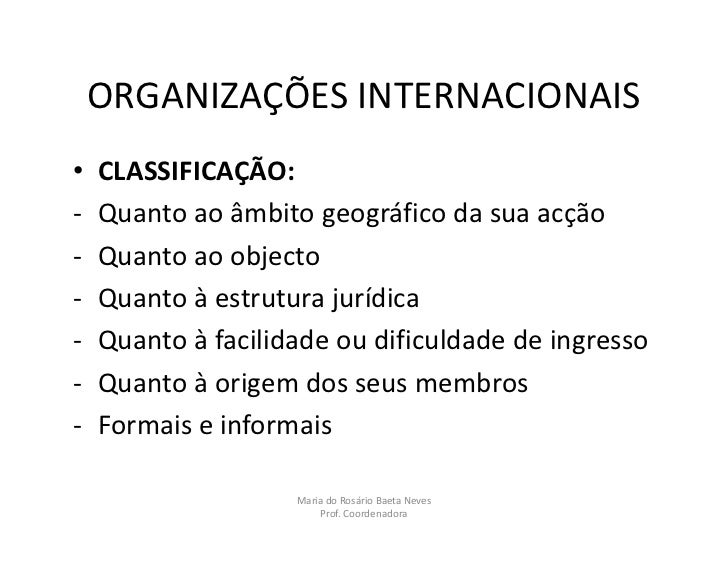 Organizações Internacionais