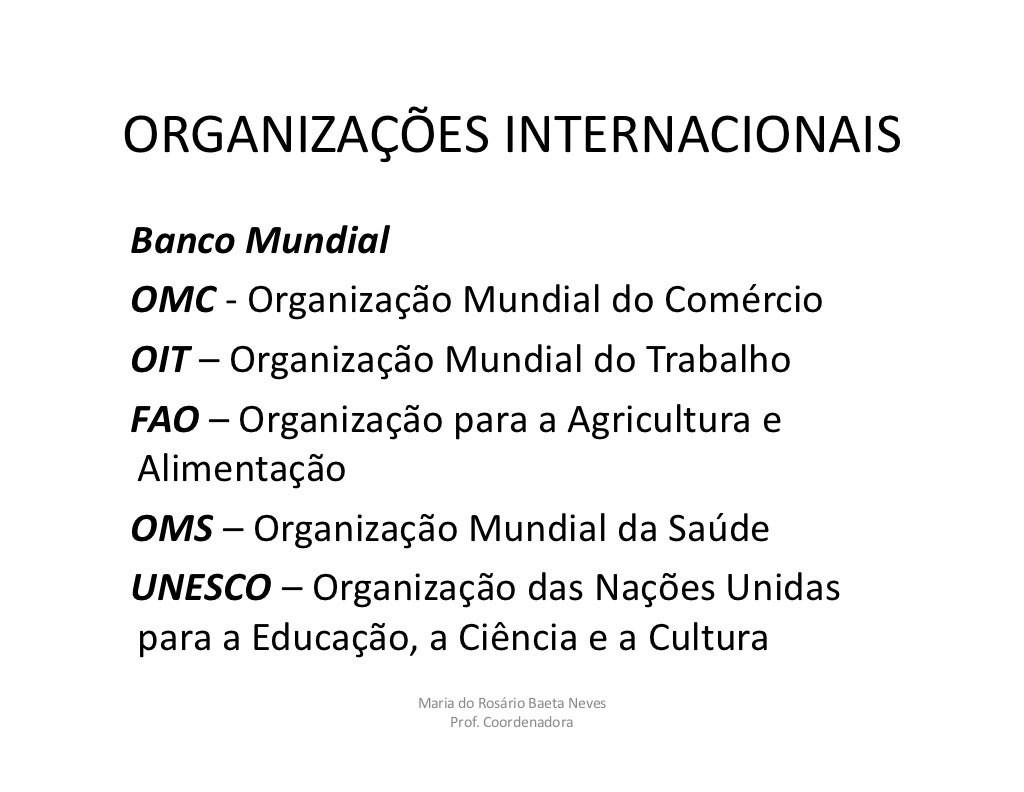 Organizações Internacionais