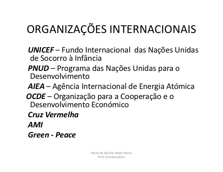 Organizações Internacionais