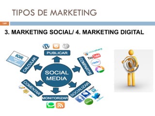 TIPOS DE MARKETING
149
3. MARKETING SOCIAL/ 4. MARKETING DIGITAL
 