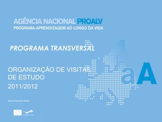 PROGRAMA TRANSVERSAL ORGANIZAÇÃO DE VISITAS DE ESTUDO 2011/2012 Sandra Ramalho Moisio 