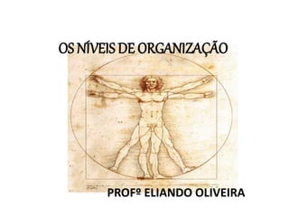 OS NÍVEIS DE ORGANIZAÇÃO
PROFº ELIANDO OLIVEIRA
 