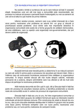 Organizare Comunitara