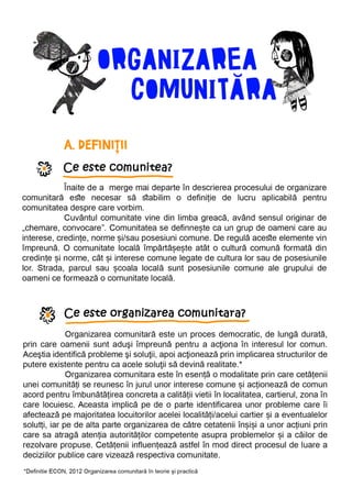 Organizare Comunitara