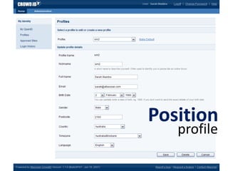 Position
profile