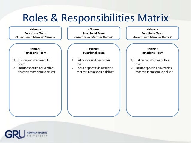 Job Responsibility Chart Template