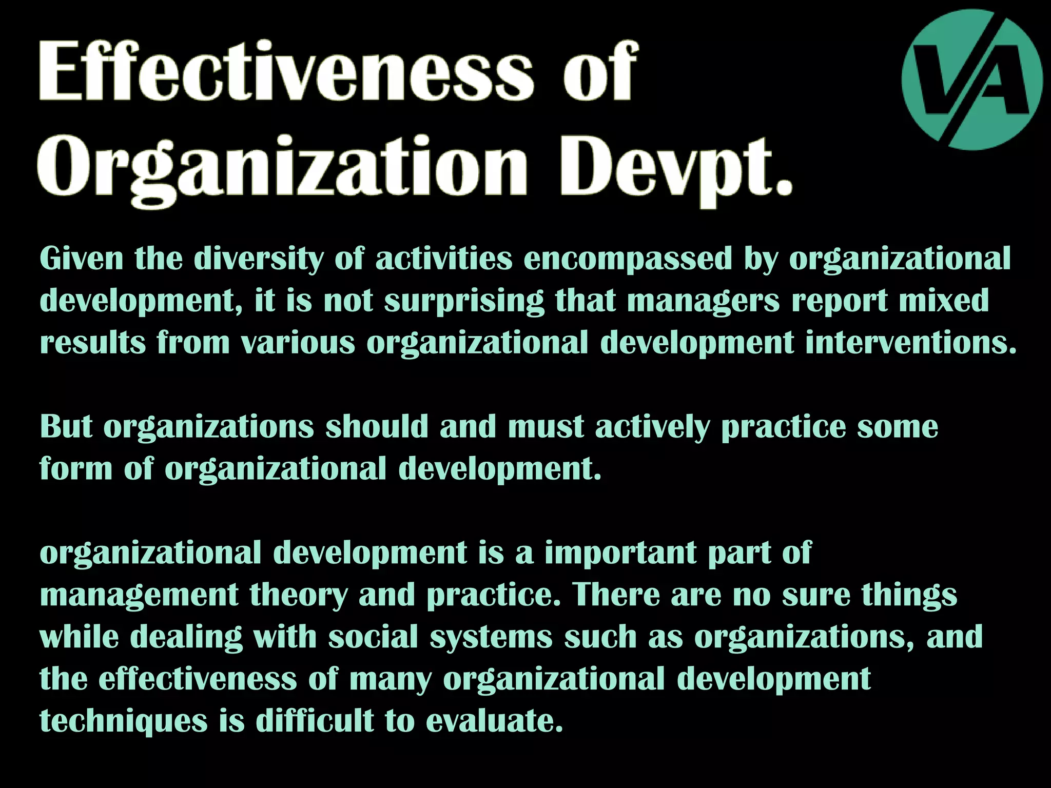 Organization Development Techniques
