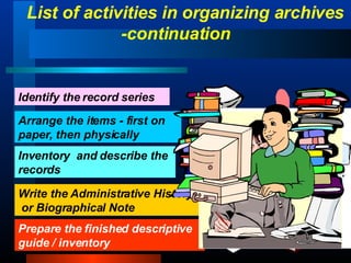 Organization of Archival Materials | PPT